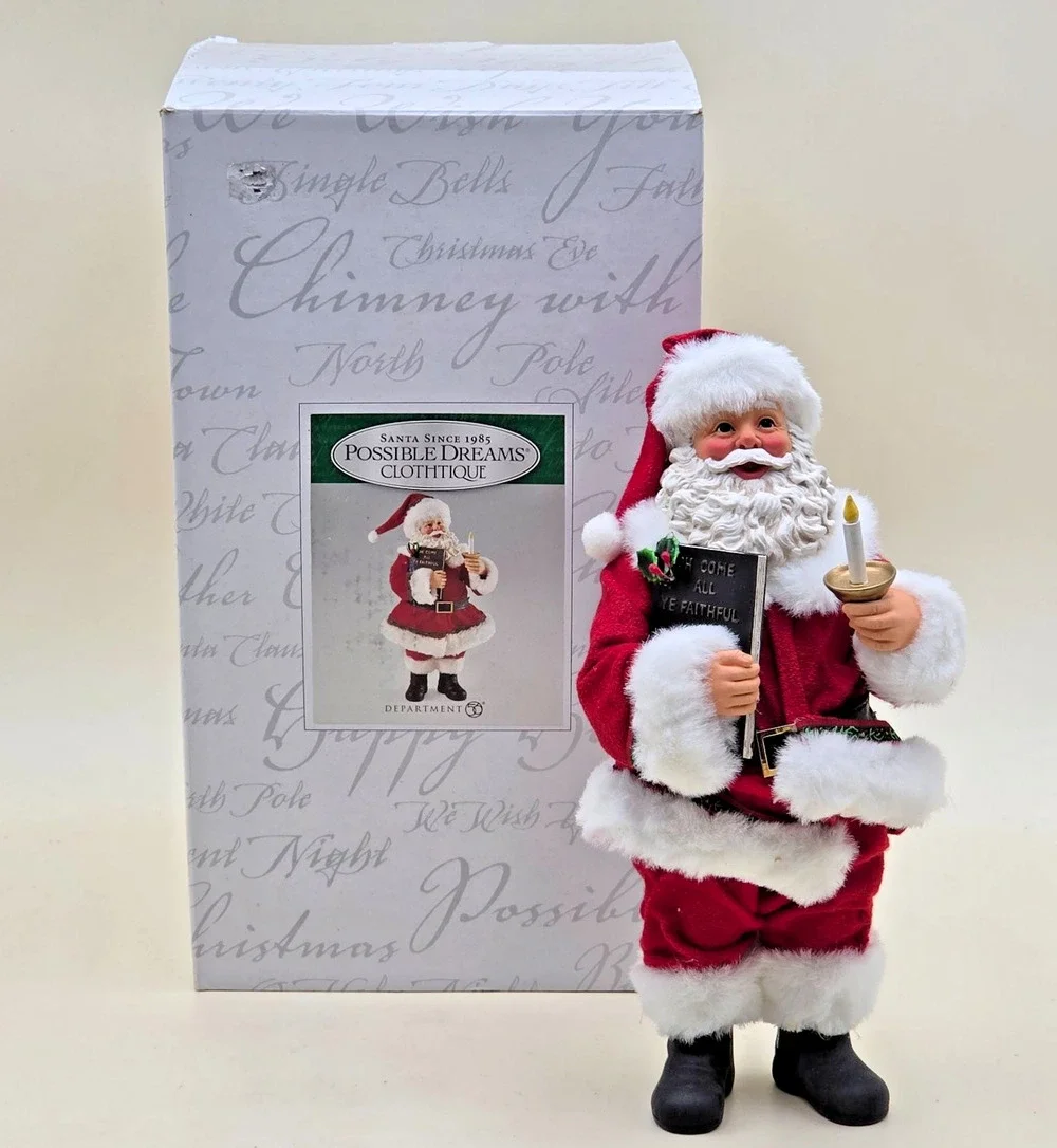 Dept 56 Oh Come All Ye Faithful Possible Dreams Clothique Santa 4025513D in Box